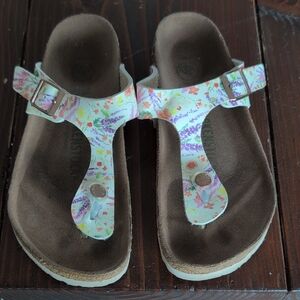 Birkenstock Gizeh Kids Floral Sandals - Multicolor 5.5 us, 36 eu